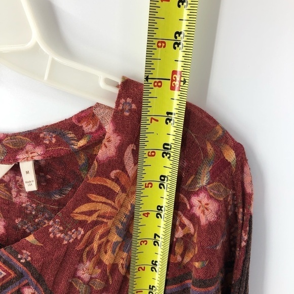 Soft Surroundings Alisanna Tunic Top Womens Medium Asymmetric Floral Patchwork - Picture 9 of 10